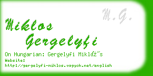 miklos gergelyfi business card